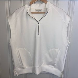 Luminary Fine Collection White Zip Pullover